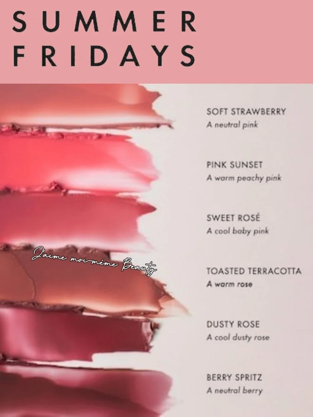 Summer Fridays Cream Blush - Soft Strawberry - Coral Pink - NEW